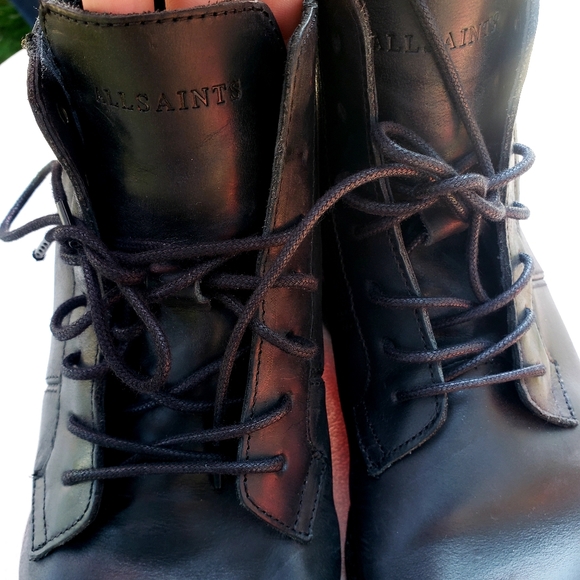 ALLSAINTS LEVEN BLACK LEATHER BOOTS! - Picture 1 of 7